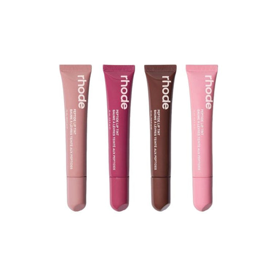 Rhode Peptide Lip Tint Set – Pack of 4 Shades | Espresso + Ribbon + Salty tan + Peach pit